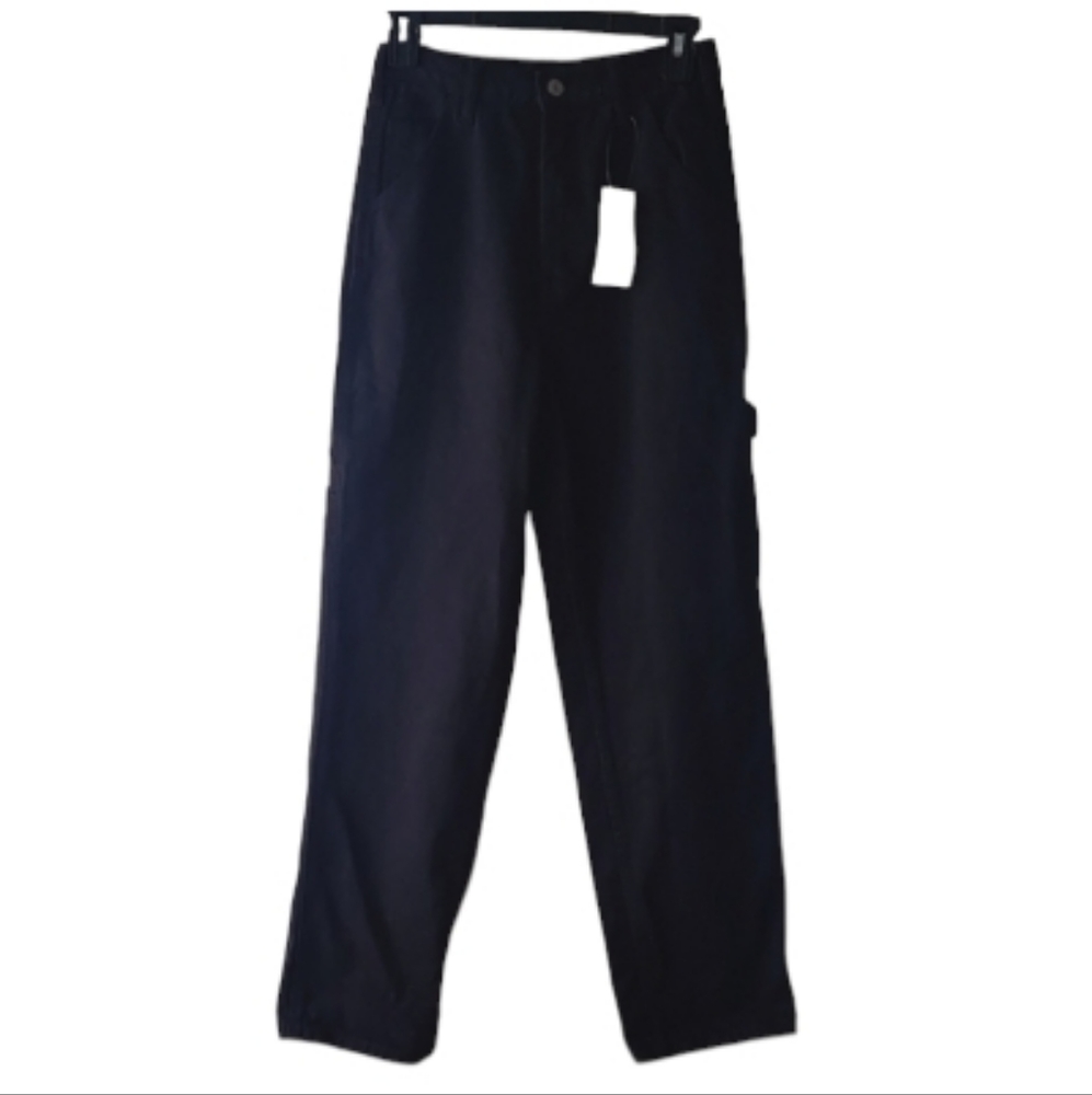 J. Galt Brandy Melville Painter Pants Black Slim Leg Size Small - Picture 3 of 8